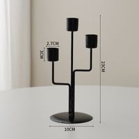 Simple Style Classic Style Solid Color Iron Candlestick Artificial Decorations sku image 18