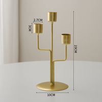 Simple Style Classic Style Solid Color Iron Candlestick Artificial Decorations sku image 17