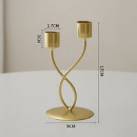 Simple Style Classic Style Solid Color Iron Candlestick Artificial Decorations sku image 13