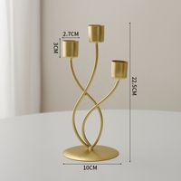 Simple Style Classic Style Solid Color Iron Candlestick Artificial Decorations sku image 19