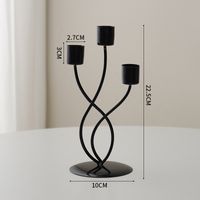 Simple Style Classic Style Solid Color Iron Candlestick Artificial Decorations sku image 20