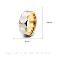 Simple Style Rhombus Tungsten Steel 18K Gold Plated Unisex Rings main image 2