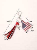 Vintage Style National Flag Cow Pattern Cattle Alloy Inlay Turquoise Bag Pendant Keychain sku image 1