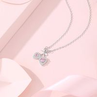 Style Ig Sucré Cerise Forme De Cœur Argent Sterling Polissage Placage Incruster Zircon Pendentif main image 5