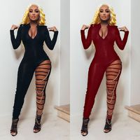 Women's Nightclub Bar Vintage Style Classic Style Solid Color Full Length Jumpsuits main image 1