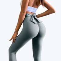Simple Style Classic Style Solid Color Chemical Fiber Blending Polyester Active Bottoms Leggings main image 4