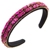 Women's Elegant Luxurious Water Droplets Alloy Cloth Inlay Rhinestones Hair Band sku image 6