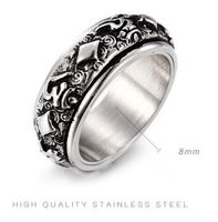 Hip-hop Retro Rhombus Titanium Steel Polishing Men's Rings main image 2