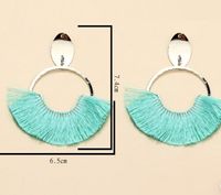 1 Pair Retro Color Block Plating Alloy Gold Plated Drop Earrings main image 2