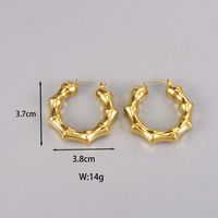 1 Pair Simple Style Classic Style C Shape Plating Titanium Steel 18k Gold Plated Silver Plated Ear Studs sku image 2