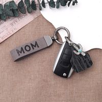 Simple Style Cactus Letter Pu Leather Alloy Turquoise Inlay Turquoise Bag Pendant Keychain main image 4