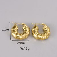 1 Pair Simple Style Classic Style C Shape Plating Titanium Steel 18k Gold Plated Silver Plated Ear Studs sku image 4