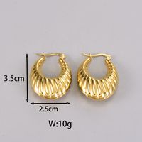 1 Pair Simple Style Classic Style C Shape Plating Titanium Steel 18k Gold Plated Silver Plated Ear Studs sku image 6