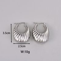 1 Pair Simple Style Classic Style C Shape Plating Titanium Steel 18k Gold Plated Silver Plated Ear Studs sku image 7