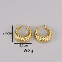 1 Pair Simple Style Classic Style C Shape Plating Titanium Steel 18k Gold Plated Silver Plated Ear Studs sku image 14