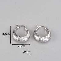 1 Pair Simple Style Classic Style C Shape Plating Titanium Steel 18k Gold Plated Silver Plated Ear Studs sku image 15