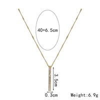 Dame Einfarbig Titan Stahl Inlay Hülse Halskette Mit Anhänger main image 2