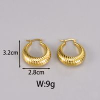 1 Pair Simple Style Classic Style C Shape Plating Titanium Steel 18k Gold Plated Silver Plated Ear Studs sku image 10