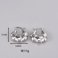 1 Pair Simple Style Classic Style C Shape Plating Titanium Steel 18k Gold Plated Silver Plated Ear Studs sku image 12