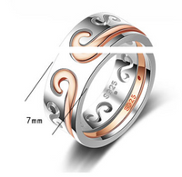Simple Style Hoop Spell Copper Plating Adjustable Ring main image 2