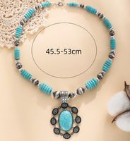 Ethnic Style Color Block Alloy Plating Gold Plated Women's Pendant Necklace main image 2