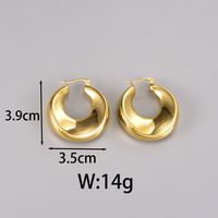 1 Pair Simple Style Classic Style C Shape Plating Titanium Steel 18k Gold Plated Silver Plated Ear Studs sku image 2