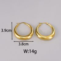 1 Pair Simple Style Classic Style C Shape Plating Titanium Steel 18k Gold Plated Silver Plated Ear Studs sku image 7