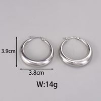 1 Pair Simple Style Classic Style C Shape Plating Titanium Steel 18k Gold Plated Silver Plated Ear Studs sku image 3