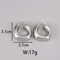 1 Pair Simple Style Classic Style C Shape Plating Titanium Steel 18k Gold Plated Silver Plated Ear Studs sku image 4