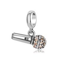 1 Piece Original Design Simple Style Microphone Sterling Silver Inlay Jewelry Accessories main image 6