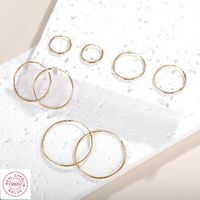 Simple Style Circle Plating Sterling Silver 18k Gold Plated Gold Plated Hoop Earrings main image 6