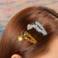 Women's Simple Style Heart Shape Alloy Plating Hair Clip main image 5
