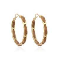 European And American Retro Big Circle Pu Leather Leather Earrings Ins New Elegant Fashion Normcore Style French Big Ear Ring sku image 3