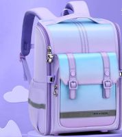 Waterproof Gradient Color School Daily School Backpack sku image 1