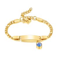 Casual Round Stainless Steel Gold Plated Zircon Bracelets In Bulk main image 4