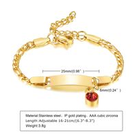 Casual Round Stainless Steel Gold Plated Zircon Bracelets In Bulk sku image 1