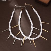Exaggerated Punk Modern Style Pearl Plastic Zinc Alloy Beaded Women's Necklace main image 7