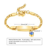 Casual Round Stainless Steel Gold Plated Zircon Bracelets In Bulk sku image 3