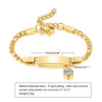 Casual Round Stainless Steel Gold Plated Zircon Bracelets In Bulk sku image 4
