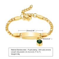 Casual Round Stainless Steel Gold Plated Zircon Bracelets In Bulk sku image 5