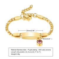 Casual Round Stainless Steel Gold Plated Zircon Bracelets In Bulk sku image 6