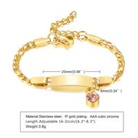Casual Round Stainless Steel Gold Plated Zircon Bracelets In Bulk sku image 10