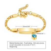 Casual Round Stainless Steel Gold Plated Zircon Bracelets In Bulk sku image 12