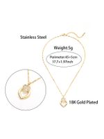 Glam Wedding Bridal Heart Shape Stainless Steel Plating Inlay Zircon 18k Gold Plated Pendant Necklace main image 2