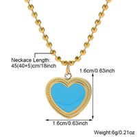 Ig Style Simple Style Heart Shape Flower Stainless Steel Plating Inlay Zircon 18k Gold Plated Necklace main image 2