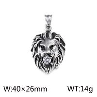 1 Piece Simple Style Cool Style Lion Titanium Steel Plating Inlay Jewelry Accessories sku image 1