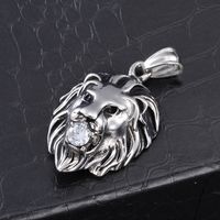 1 Piece Simple Style Cool Style Lion Titanium Steel Plating Inlay Jewelry Accessories main image 1