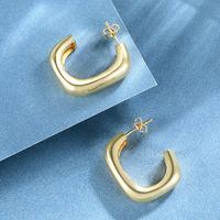 1 Pair Elegant Luxurious Square Plating Metal Copper Brass 18k Gold Plated Gold Plated Ear Studs main image 4