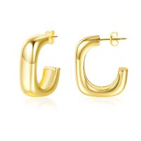 1 Pair Elegant Luxurious Square Plating Metal Copper Brass 18k Gold Plated Gold Plated Ear Studs main image 5