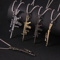 Casual Punk Pistol 201 Stainless Steel Zinc Alloy Unisex Pendant Necklace main image 1